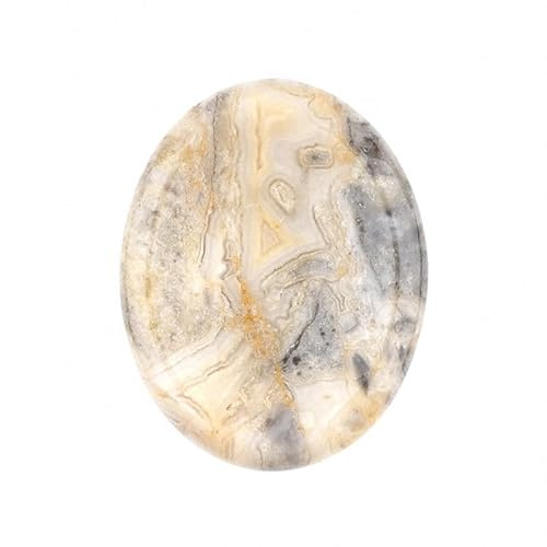Lumisoul 2PCS Oval Groove Thumb Stone Carved Agate Style Desktop Ornament, Smooth Polished Worry Pair for Relaxing Grip. (Crazy Agate (2 PCS))