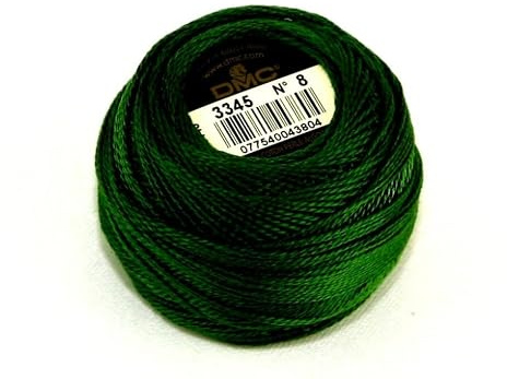 DMC Perlen-Baumwollknäuel Größe 8 (Häkelgarn / Stickgarn) – Farbe 3345