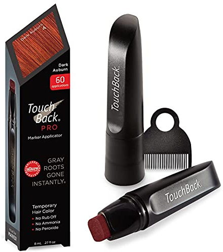 TouchBack Pro Gray Root Touch Up Marker Applicator - Real Hair Color - Dark Auburn