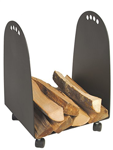 Lienbacher Holzkorb, mit Rollen anthrazit beschichtet B/H/T = 40/58/36 cm
