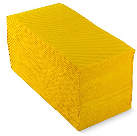 Saten Premium Ser42107363, Servilleta 40X40, 2 Capas, Pliegue 1/8, 80 Servilletas, Punta-Punta, Amariillo Limon