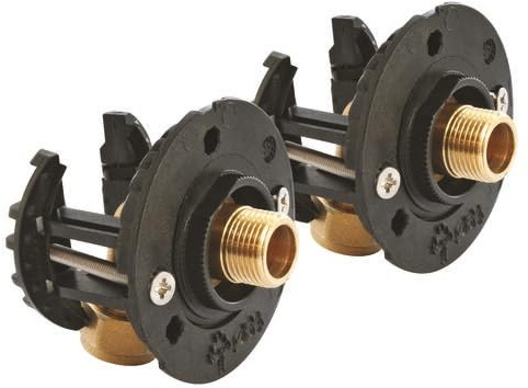 SOMATHERM FOR YOU, Kit de fixation robinet sous-lavabo pour tube PER Ø12 - Raccords à compression M12/17 - Installation rapide et facile - Compatible plaque de plâtre 9,5 à 25mm