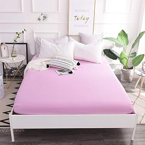SSXCO Sábanas 100% de algodón, sábana Ajustable, Funda de colchón, Cuatro Esquinas con Banda elástica, Ropa de Cama Ajustada, Fundas de Color sólido al por Mayor