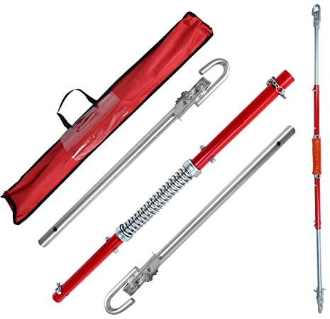 Vigevee Abschleppstange 3tlg mit Federdämpfung, Kfz Auto Abschleppstange Abschleppseil Pannenhilfe, inkl. Tasche, Zugkraft: 2000kg