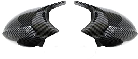 Rückspiegel Spiegelkappen Für BM&W 1er 3er E81 E82 E87 E88 E90 E91 E92 E93 2005-2009 Auto Seitenspiegelabdeckung Rückspiegelkappen Schwarze (Color : Kohlefaser)