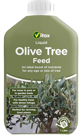 Vitax Olive Tree Liquid Feed, Suitable For Trees In Borders, Pots & Containers, Promotes Healthy Growth: 1 Litre (Makes 250 Litres)