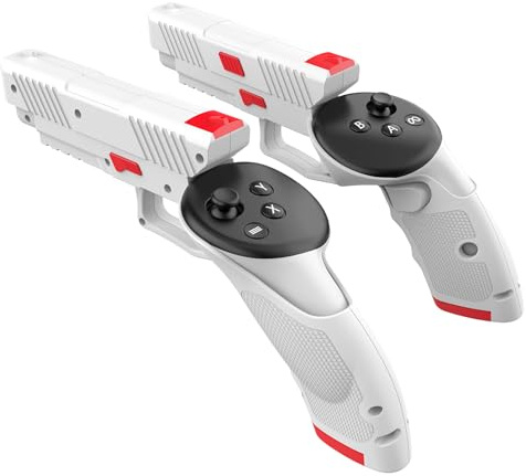 YRXVW Pistoi ponderado agarre VR Stock controlador Accesorios para Oculus Quest 3, apretones de controlador, FPS mejorada experiencia de juegos holding feels, mango antideslizante Shell cubierta