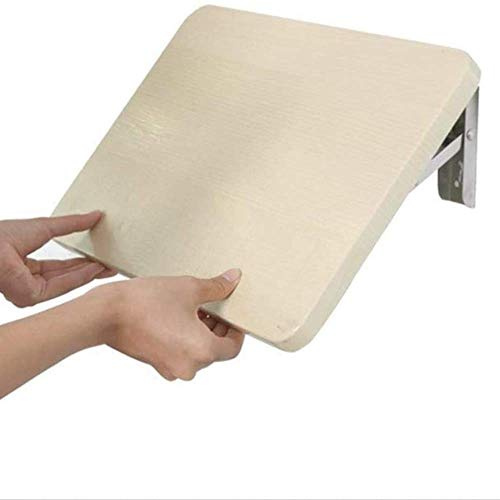 AMZZHAO Small Wall-Mounted Folding Drop-Leaf Table Wood Floating Shelf Computer Desk Workbench Hanging Wall Partition DIY Bookshelf Office Shelves (30 * 21cm/12 * 8in)