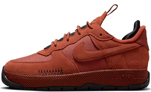 NIKE Sportswear - Sneakers W Air Force 1 Wild in Pelle, Arancione-Nero-Marrone (6)