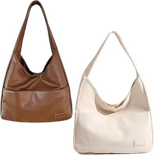 2PCS Ooomay Maya Shoulder Bag, Maya - Shoulder Bag, Ooomay Maya Tote Bag, Vegan Leather Maya Bag Casual Trendy Soft Bag (C)