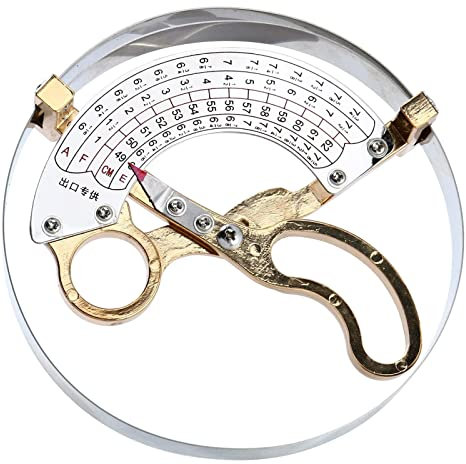 49-62cm Acciaio Inox & Ottone Cappello Righello A Forbice Bussola Adulto Cappello Misura Strumenti di Misura Maniglia Cappello Righello