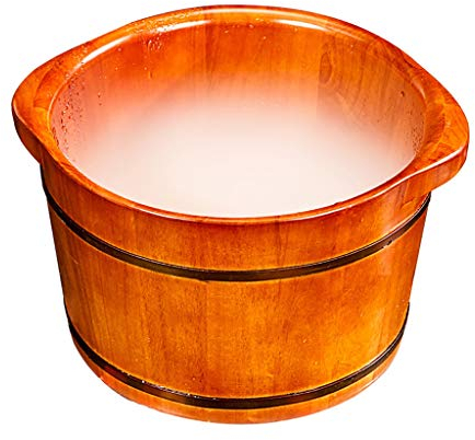 WADRBSW Sauna-Holzeimer, Spa, Sauna, Einweichen, handgefertigter Massage-Eimer, Fußbad, Fuß-Spa, Wascheimer, Füße, Bad, Becken, Wanne, gegenwärtige Vision, Stern des Lichts to Pursue Happiness
