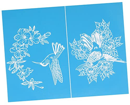 Gogogmee 1 Blatt Siebdruck-Vorlage spatel scheuerlappen Siebdruckset tragbare Druckschablone handgefertigte Druckschablone schablonen DIY-Versorgung Haushalt Siebdruckschablone Gittergewebe