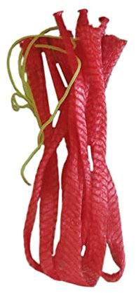 FUNOMOCYA Einkaufs-Aufbewahrungstasche 100 Stück Wassermelonennetz strapazierfähige Netztasche für den Außenbereich Obst Gemüse 35 cm rot einfach zu verwenden