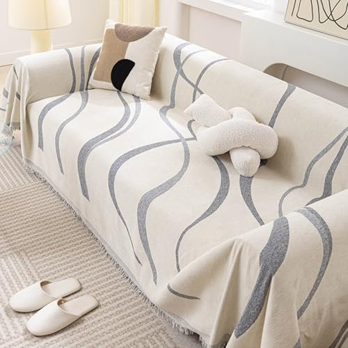 B 180 * 420cm Sofa Slipcovers for Corner L Or U Shape Thick Textured Sofa Cushion Covers Furniture Protector Chenille Fabric Furniture Protector Sofa Cover 1 2 3 Seater
