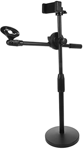JEWEDECO 360 Grad Drehbarer Mikrofonständer Schreibtisch-mikrofonständer Telefonclip Und Aufnahmemikrofon-galgenständer