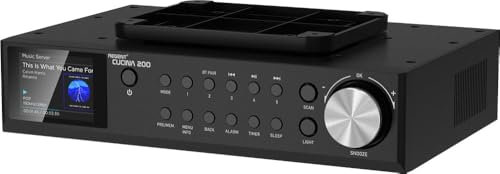 Regent Cucina 200 - Radio da Cucina Sottopensile DAB con Bluetooth, Radio FM/DAB+ con Striscia LED per Cucina, Display a Colori, Timer da Cucina con 2 Allarmi, Perfetto Radio per la Cucina
