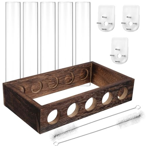 Happyyami 1 Satz Behälter Für Blumenarrangements Pflanzenvermehrungsvase Vermehrungspflanzen Streifen Stand Knospenvase Künstlich Ausbreitungsstationen Haken Glas Mit Hohem Borosilikatgehalt