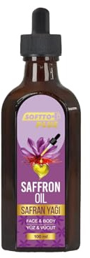 Softto+Plus naturlig vårdande olja för ansikte och kropp | fuktgivande, regenererande och anti-åldrande hudvård (saffran)