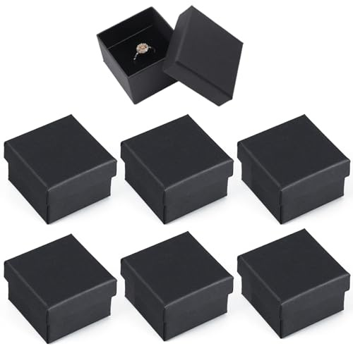 SOGHO 6 Pack Ringschachtel,schmuckverpackungen,Geschenkbox Ringbox | Schmuck Geschenkbox,Ring Box,Schmuckschatulle,Verlobungsring Box,Kleine Für Halskette, Ohrringe, Ring, Schmuckaufbewahrung