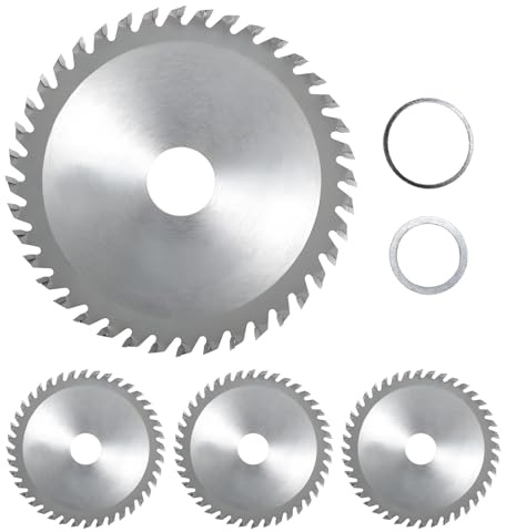 Kreissägeblatt – 4 Stück 115 mm Hartmetallklinge, 40 Zähne Trennscheibe für Holz, PVC und Legierung, 11,4 cm Klingen für Winkelschleifer, 22,23 mm Dorn