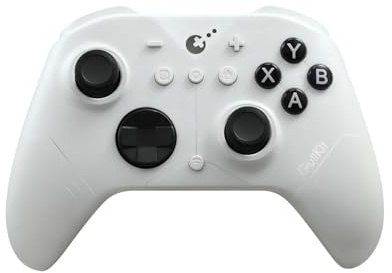 GuliKit ES PRO Contrôleur de jeu PC filaire et sans fil pour Windows/Switch/Android/Switch 2 Réveil Blanc