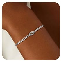 Meteorstarry Armreif Silber,Personalisiertes Verknotete Doppelkette Armband Silbernes 925 Sterling Silber Damen,Armbänder Silver Bracelet Armkette Wasserfester Schmuck Geschenke für Frauen Mädchen