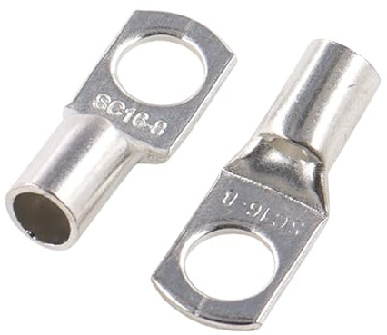 JOYELEC SC16-8 Kabelschuhe aus verzinntem Kupfer, 16,0 mm², M8 Batterie, SC-Ring, Crimpklemmen, Stecker für Elektro, Auto, Boot, Auto, Batteriekabelenden, Laschen, Bolzenloch-Crimpklemmen