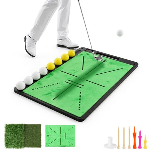 Golf Hitting Mat, Golf Practice Mat for Swing Path Feedback, Indoor Outdoor | Replaceable golf mat for swing path detection, batting practice, training feedback, indoor and outdoor use.