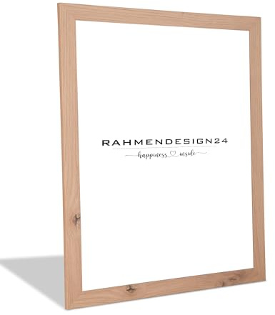 Rahmendesign24 Bilderrahmen Puzzlerahmen | Eiche Natur 70x70cm | Moderner Fotorahmen für Fotos, Poster, Puzzle & Urkunden | Galerierahmen Wechselrahmen Deko Wandrahmen Tischrahmen