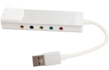SUNGOOYUE Adaptador de Sonido USB 2.0 5.1 Tarjeta de Sonido Externa Digital de 7.1 Canales para Usuarios de PC