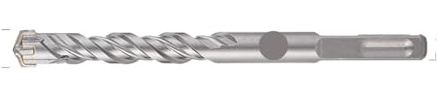 1 Stück 350 mm SDS-Vierkant-Steinbohrer mit Kreuzspitze und Hartmetallbohrer for Ziegelwände, Beton und Stein(22mm)