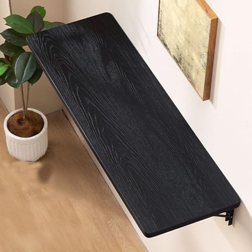 SDyudDS Scrivania a muro, Banco da lavoro a parete, tavolo pieghevole(Black,100x40cm/39.3x15.7 in)