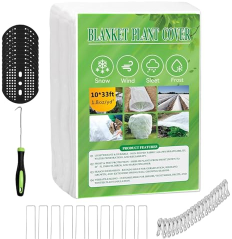 Fundas para Plantas Protección contra Heladas,Protector Flotante para Hileras - Telas Antihielo Reutilizables No Tejidas | Para Protección Contra Heladas En Árboles Invernadero Clima Frío Y Hortalizas