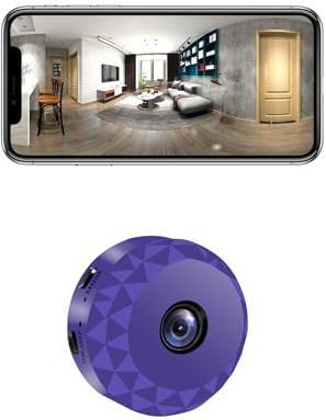 qoiq Spy Camera 1080P WiFi Hidden Cameras Wireless Indoor Secret Cam Mini Nanny Spy Cam Home Security Surveillance Cameras Micro Small Monitor Video Camera with Motion Detection (Dark Slate Blue)
