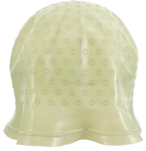 MAGICLULU Cuffia con Fori e Ganci in Silicone Verde Riutilizzabile per Colpi di Sole Strumento Facile da Usare per Tintura Capelli per Salone e Uso Domestico