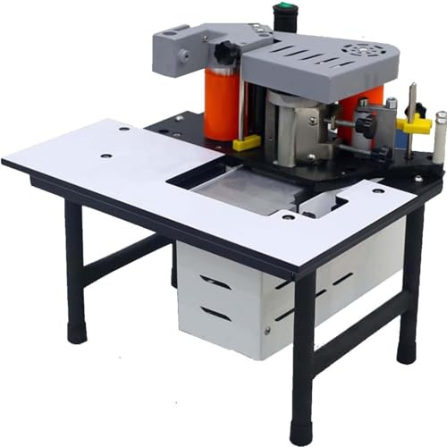 JINTVO Canteadora De Madera De Doble Cara, Temperatura Ajustable, Calentamiento En 5-10 Minutos, Velocidad Ajustable De Hasta 5-7 M/Min(White)