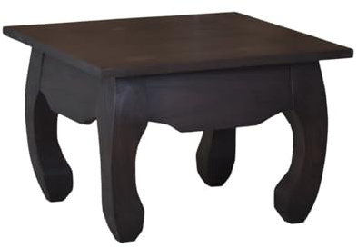 MiaMöbel Couchtisch Colombo 80x80 cm Kolonialstil Massivholz Pinie Walnuss