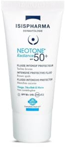 ISISPHARMA - NEOTONE RADIANCE SPF 50+ - Intensiv-Fluid-Tagespflege mit Schutz vor UV, UVB, blauem Licht - Wirkung gegen Pigmentflecken, Für empfindliche Haut geeignet - Frankreich