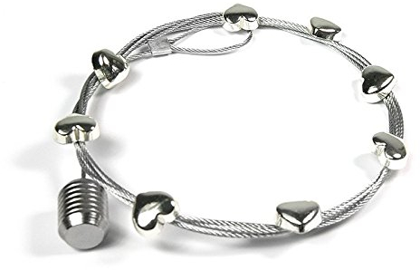 Magnetische Fotoleine/Fotoseil Herz, 8 Magneten, 150 cm lang - für Fotos, Postkarten, starke Magnete