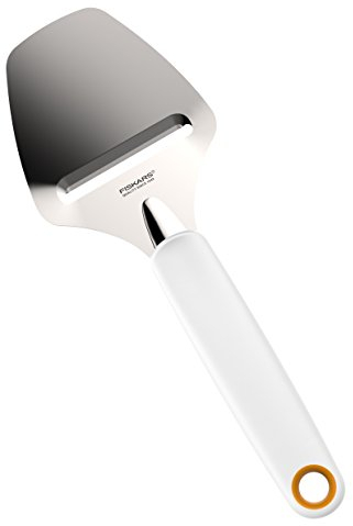 Fiskars Hartkäsehobel, Edelstahl/Kunststoff, Schnittbreite: 6 cm, Functional Form, Weiß, 1016129