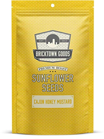 Bricktown Goods Cajun Honey Mustard Flavored Sunflower Seeds - Boldly Seasoned and Roasted In-Shell Sunflower Seeds - 8 oz Total