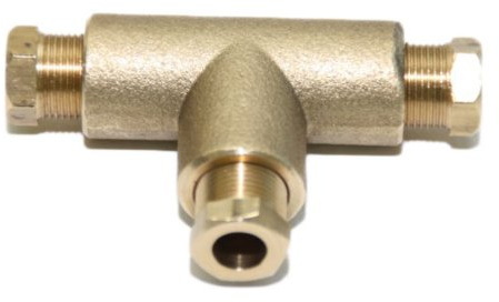 T-Stück für Kupferleitung 6/6/6mm Autogas LPG