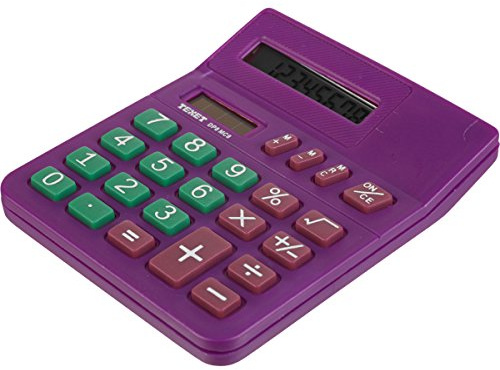 Texet dp8mc Dual Power Tischrechner – Violett