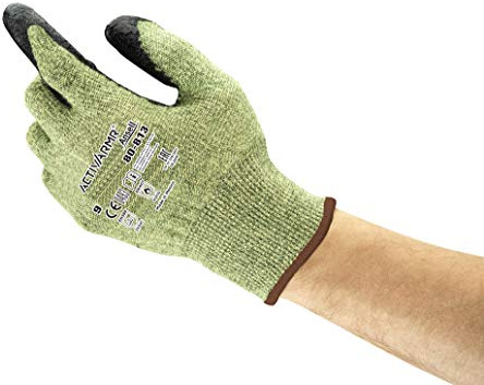 Ansell ActivArmr 80-813 Fines Especiales Guante, Protección Mecánica, Negro, Talla 2XL (12 Pares)