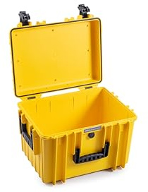 B&W International Mehrzweckkoffer Outdoor 5500 (PP.379) Gelb – Leerkoffer – wasserdicht (IP67), staubdicht, schlagfest, extrem robust