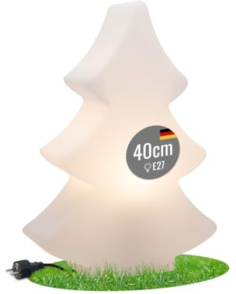 8 seasons design LED Weihnachtsbaum 40cm Shining Tree (Weiß), beleuchteter Tannenbaum für Innen & Außen, warmweißes Licht – Weihnachtsbeleuchtung, Weihnachts-Deko –𝓇𝑜𝒷𝓊𝓈𝓉 und langlebig