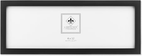 Lawrence Frames Standard Wood Picture Frame, 4x12, Black