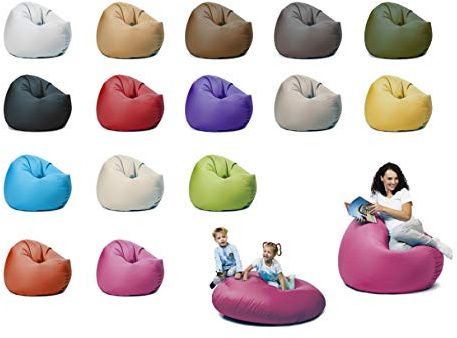 sunnypillow XXXL Sitzsack mit Styropor Füllung 145 cm Durchmesser 2-in-1 Funktionen zum Sitzen und Liegen Outdoor & Indoor für Kinder & Erwachsene viele Farben und Größen zur Auswahl Rosa
