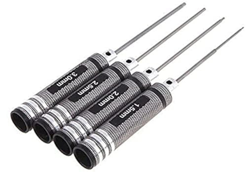 Linian 4 PCS Destornilladores Hexagonal, Destornilladores Titanio para Robótica, Trabajo de Banco, Ingeniería de precisión